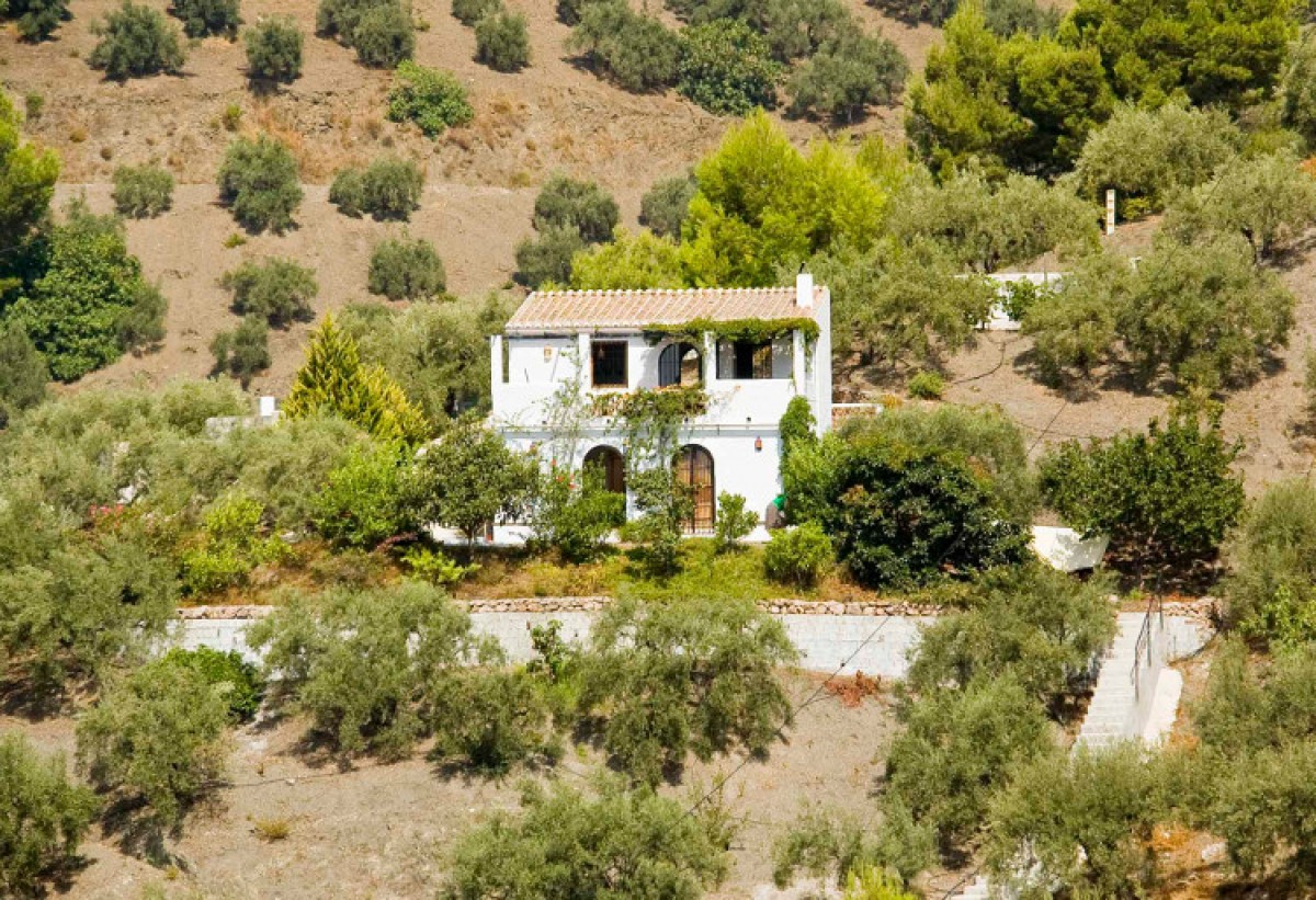 Vakantiehuisje met zeezicht, landelijk gelegen net buiten het dorpje Frigiliana, Malaga header afbeelding
